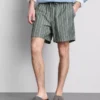 Stribede shorts i linneblanding