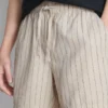 Stribede shorts i linneblanding