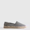 Stribede slip-on-espadriller