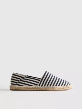 Stribede slip-on-espadriller
