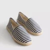 Stribede slip-on-espadriller