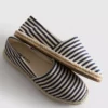 Stribede slip-on-espadriller