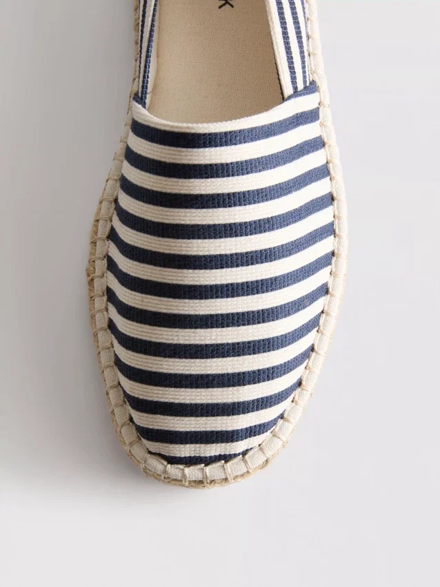 Stribede slip-on-espadriller