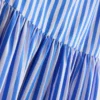 Stribet broderet maxi-kjole