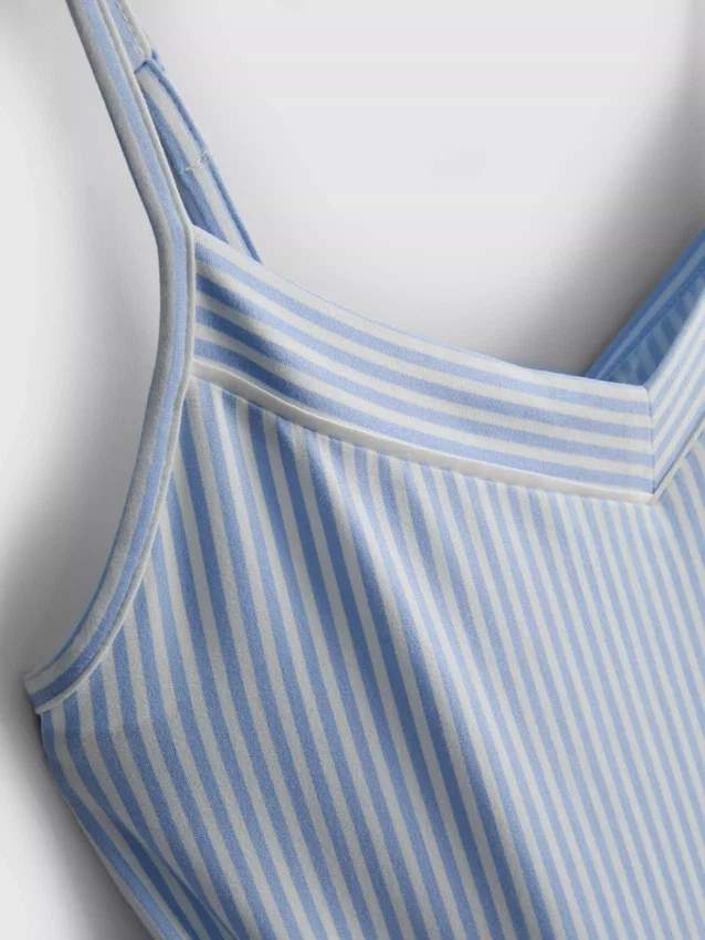 Stribet cami-pyjamasser med korte bukser