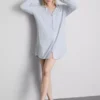 Stribet oversized boyfriend-nattøj