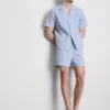 Stribet pyjamaskjorte med knapper