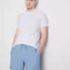 Stribet pyjamassæt med korte Shorts