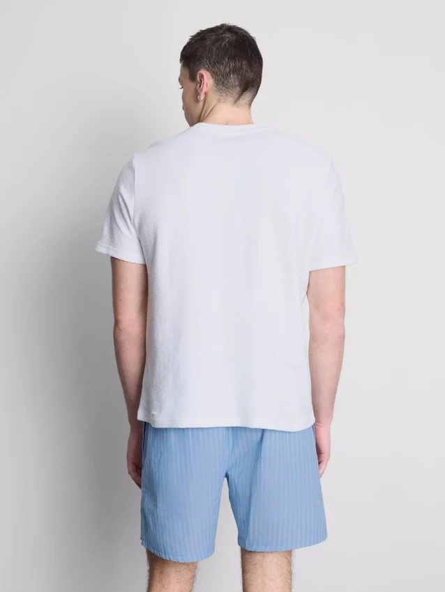 Stribet pyjamassæt med korte Shorts