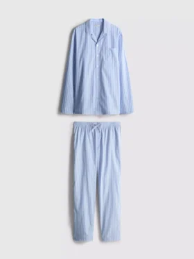 Stribet pyjamassæt med lange ærmer