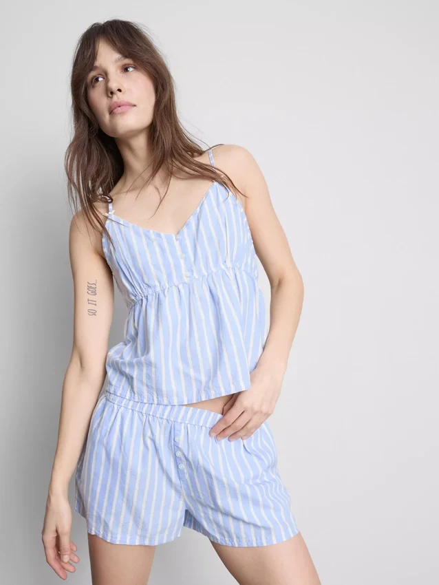 Stribet pyjamasser i bomuld