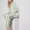 Stribet pyjamasser i bomuld i boyfriend-stil