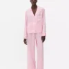 Stribet pyjamasser i satin