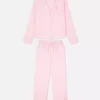 Stribet pyjamasser i satin