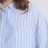 Stribet pyjamasser-skjorte i bomuld i oxford-stil