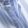Stribet pyjamasser-skjorte i bomuld i oxford-stil