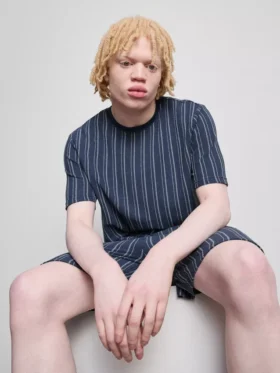 Stribet pyjamastoppe