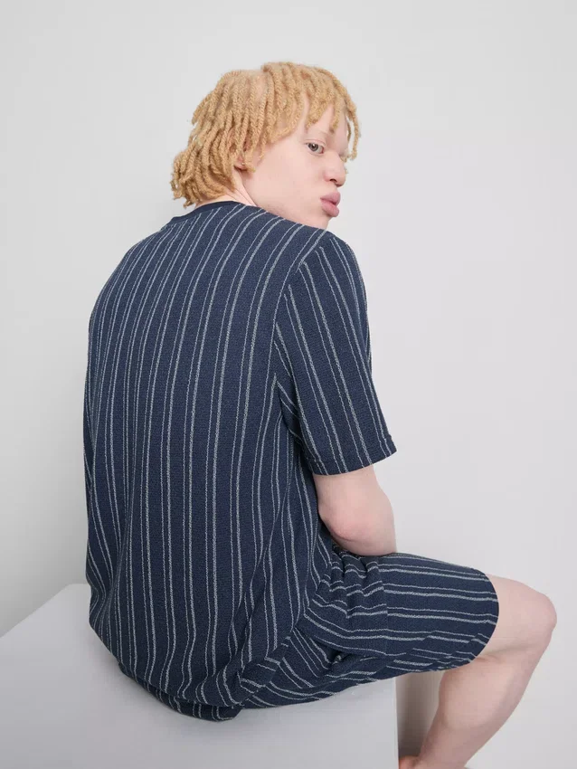 Stribet pyjamastoppe