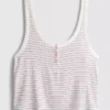 Stribet, ribbet pyjamasser-cami-top