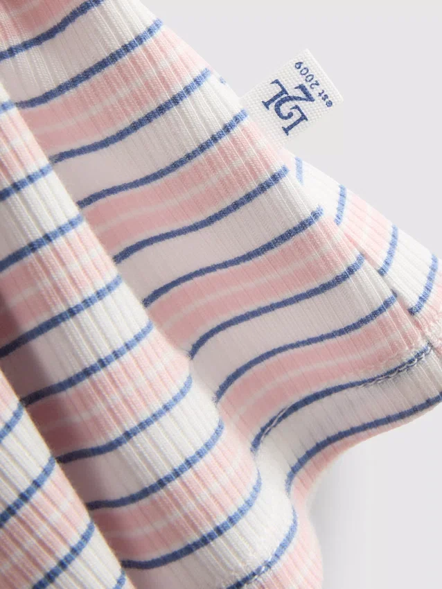 Stribet, ribbet pyjamasser-cami-top