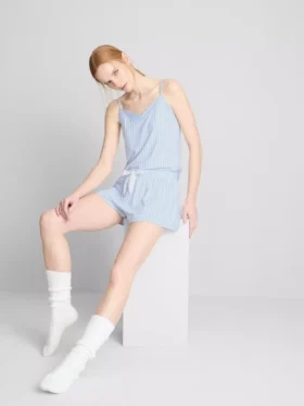 Stribet shorty-pyjamasser