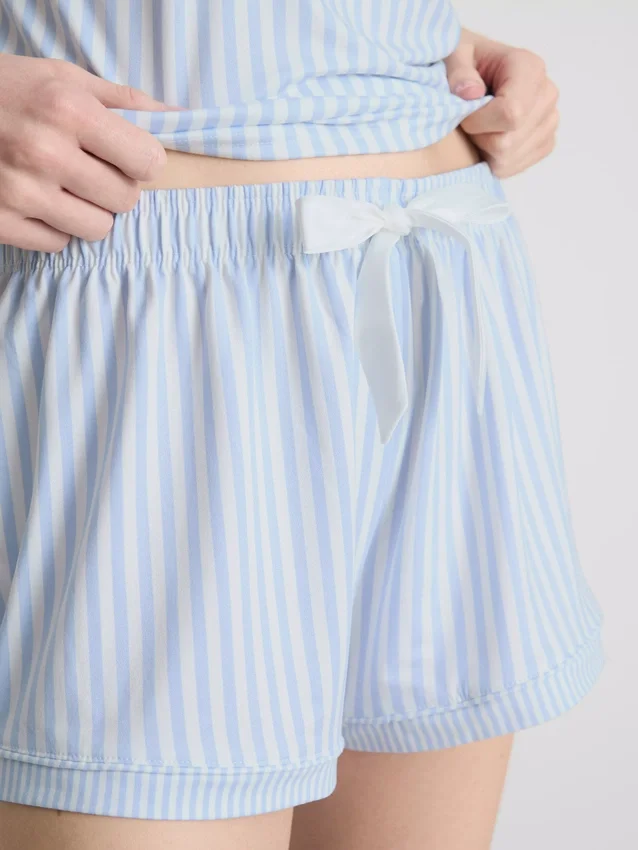 Stribet shorty-pyjamasser