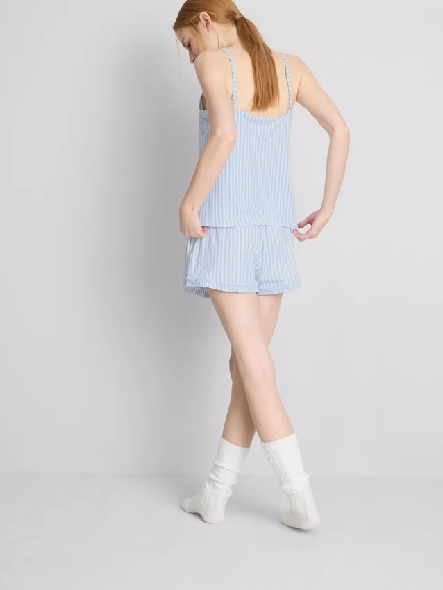 Stribet shorty-pyjamasser