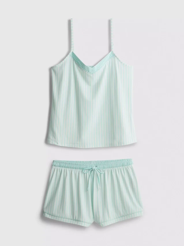 Stribet shorty-pyjamasser