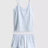 Stribet shorty-pyjamasser