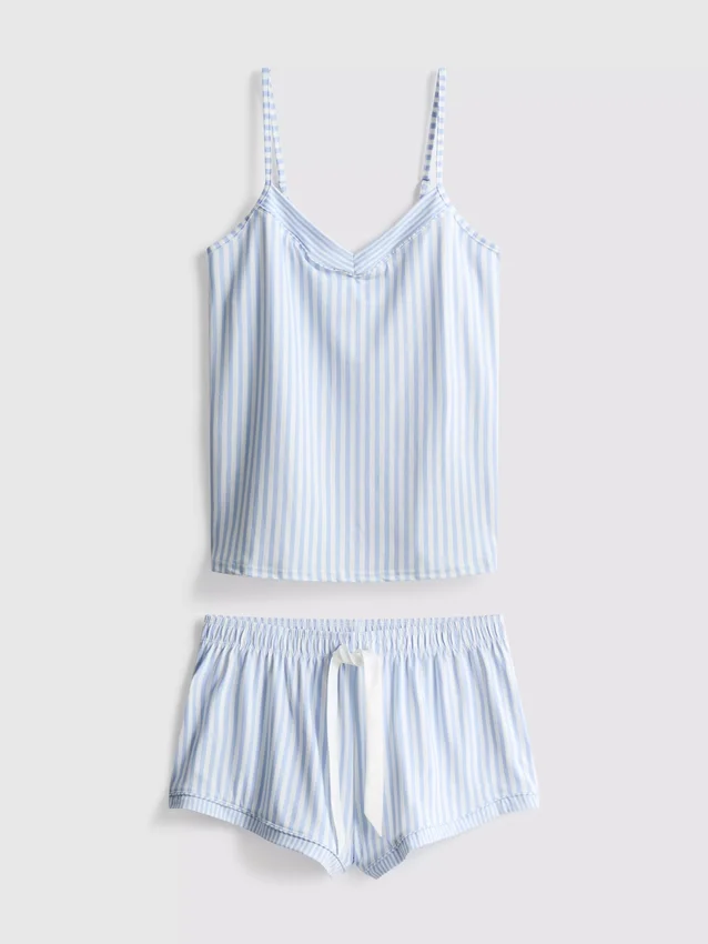 Stribet shorty-pyjamasser