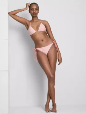 Stribet trekantet bikini-top med søstjernemønster