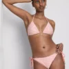 Stribet trekantet bikini-top med søstjernemønster