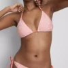 Stribet trekantet bikini-top med søstjernemønster