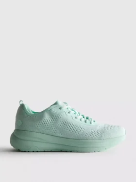 Strikkede sneakers med snørebånd