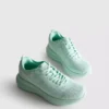 Strikkede sneakers med snørebånd