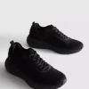 Strikkede sneakers med snørebånd