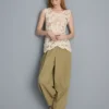 Strikket asymmetrisk hæklet tanktop
