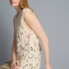 Strikket asymmetrisk hæklet tanktop