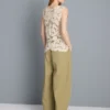 Strikket asymmetrisk hæklet tanktop