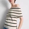 Strikket off-shoulder-sweater