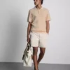 Strikket poloshirt med struktur