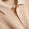 Strikket poloshirt med struktur