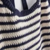 Strikket stribet halterneck-kjole
