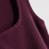 Strikket tanktop med firkantet halsudskæring