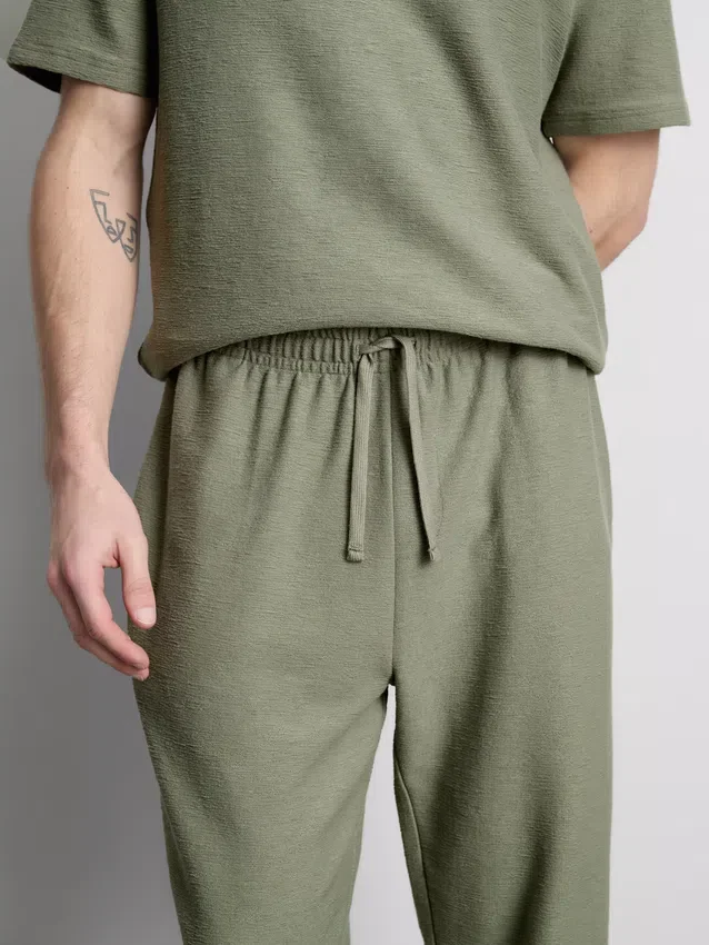 Strukturerede pyjamasbukser