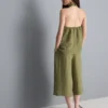 Struktureret halterneck-top med knapper
