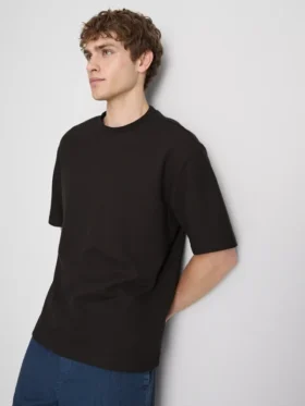 Struktureret, kasseformet T-shirt