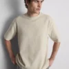 Struktureret, kasseformet T-shirt