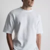 Struktureret, kasseformet T-shirt