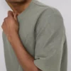 Struktureret, kasseformet T-shirt